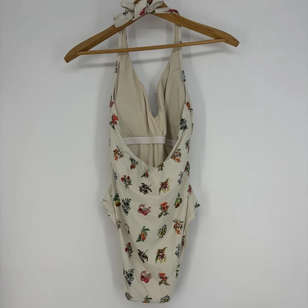 Antonio Melani One Piece Swimsuit Sweet Fruit Bow in Front Beach Preppy Timeless